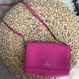 pink Kate spade cross body purse Charlotte Alek